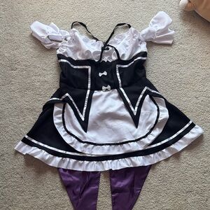 Re:Zero Rem and Ram Cosplay Maid Outfit With Accessories